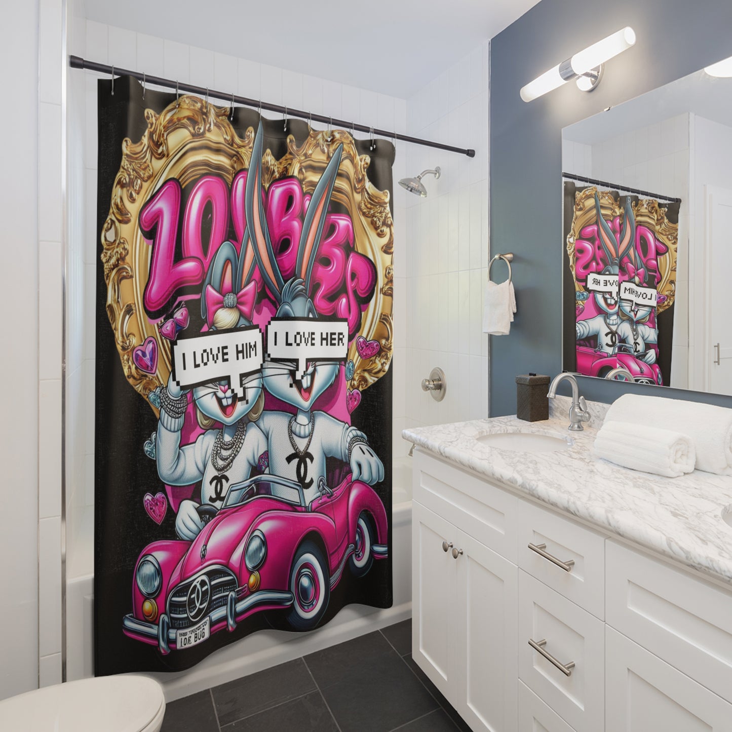 Love Bug Shower Curtain